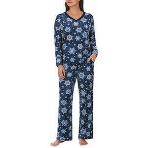 NWT Nautica Women 2-Piece Lightweight Fleece Pajama Sleepwear Set S $80 2C051